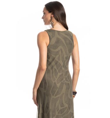 Vestido Evasê De Tule Safari - Imagem 4 - Mobile