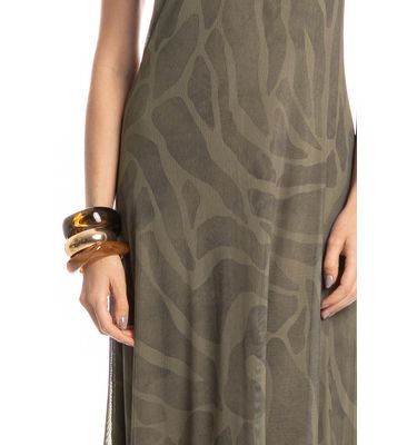 Vestido Evasê De Tule Safari - Imagem 5 - Mobile