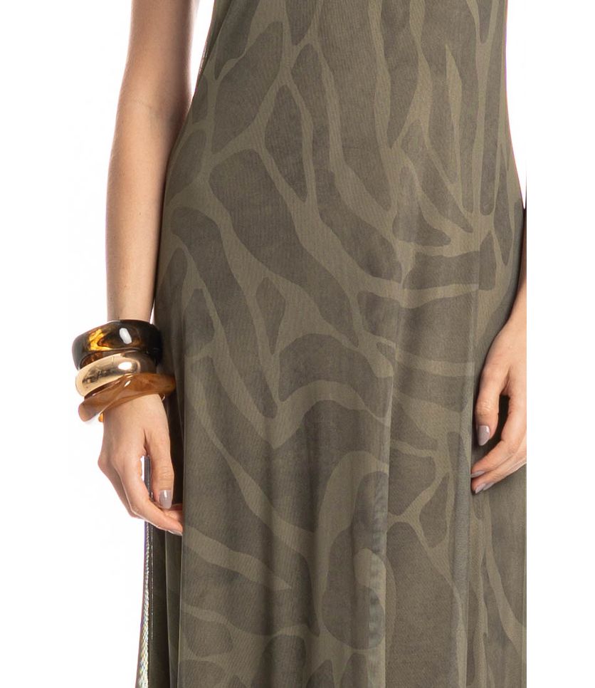 Vestido Evasê De Tule Safari - Imagem 5 - Desktop