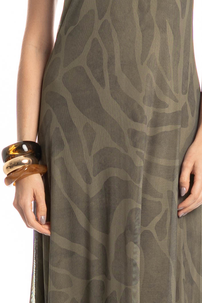 Vestido Evasê De Tule Safari - Imagem 5 - Mobile