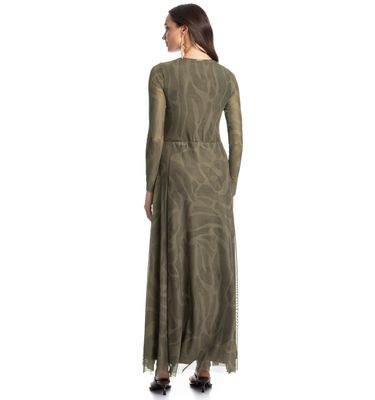Vestido De Tule Com Manga Longa Safari - Imagem 2 - Mobile