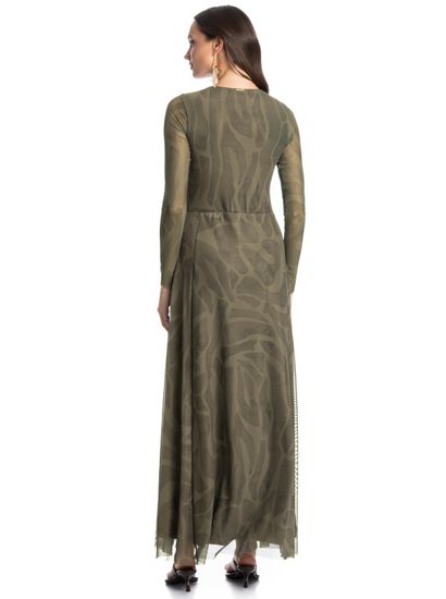 Vestido De Tule Com Manga Longa Safari - Imagem 2 - Desktop