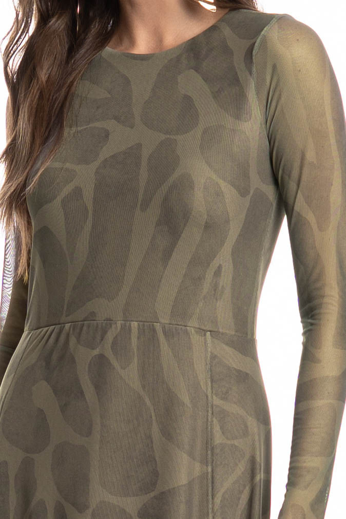 Vestido De Tule Com Manga Longa Safari - Imagem 5 - Mobile
