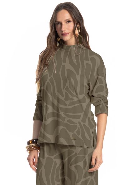 Blusa Feminina Safari Verde - Imagem 1