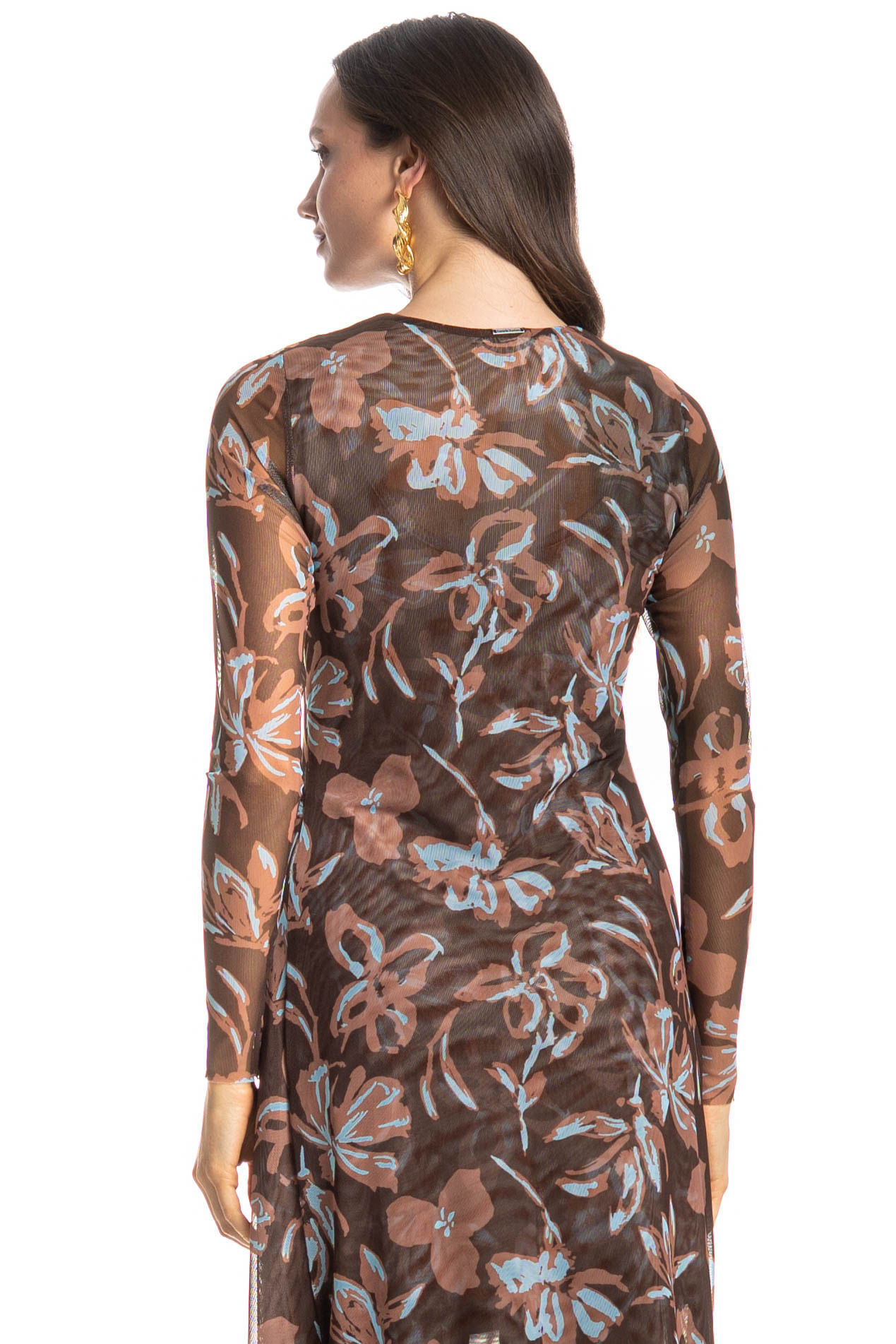 Vestido De Tule Com Combinete Franzido Jardim - Imagem 4 - Mobile