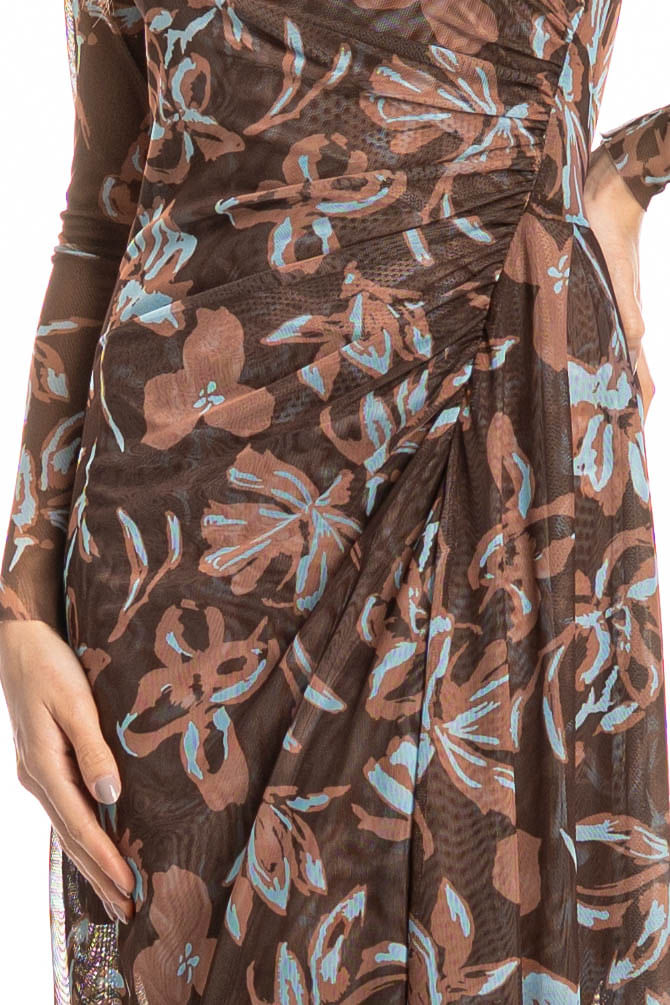 Vestido De Tule Com Combinete Franzido Jardim - Imagem 5 - Mobile
