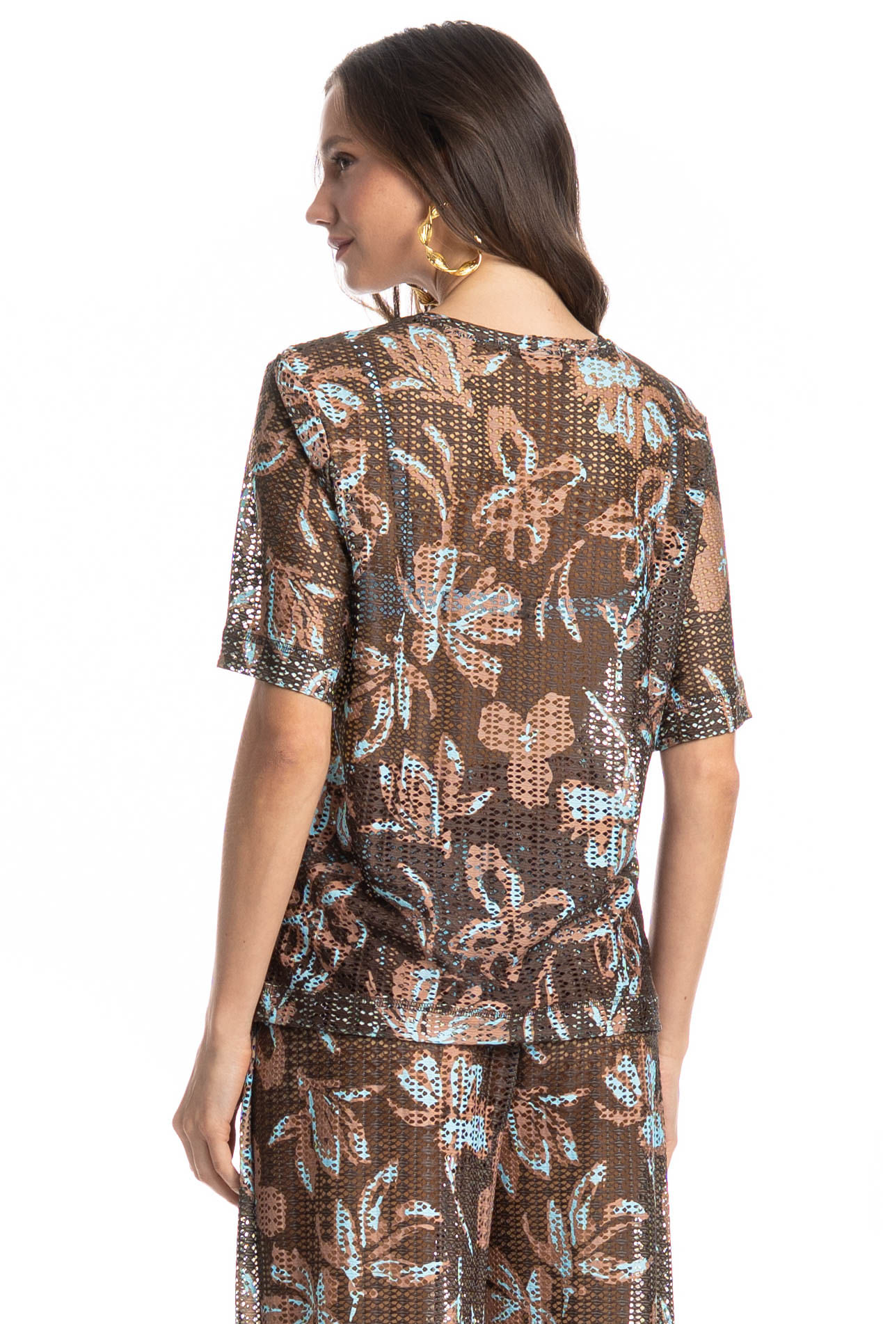 Blusa Jardim Marrom - Imagem 2