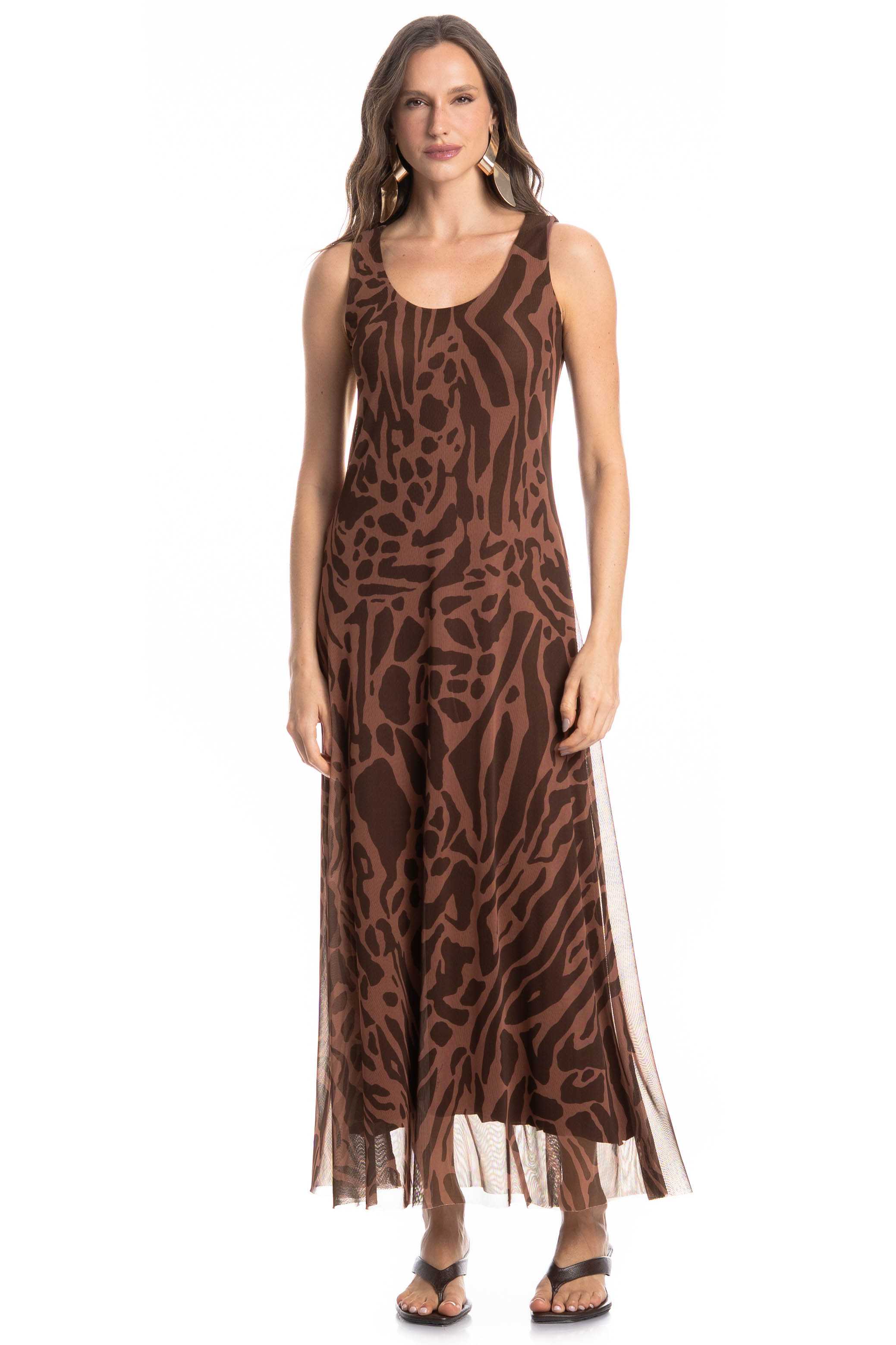 Vestido Evasê De Tule Colinas - Imagem 1