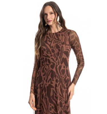 Vestido De Tule Com Manga Longa Colinas - Imagem 3 - Mobile