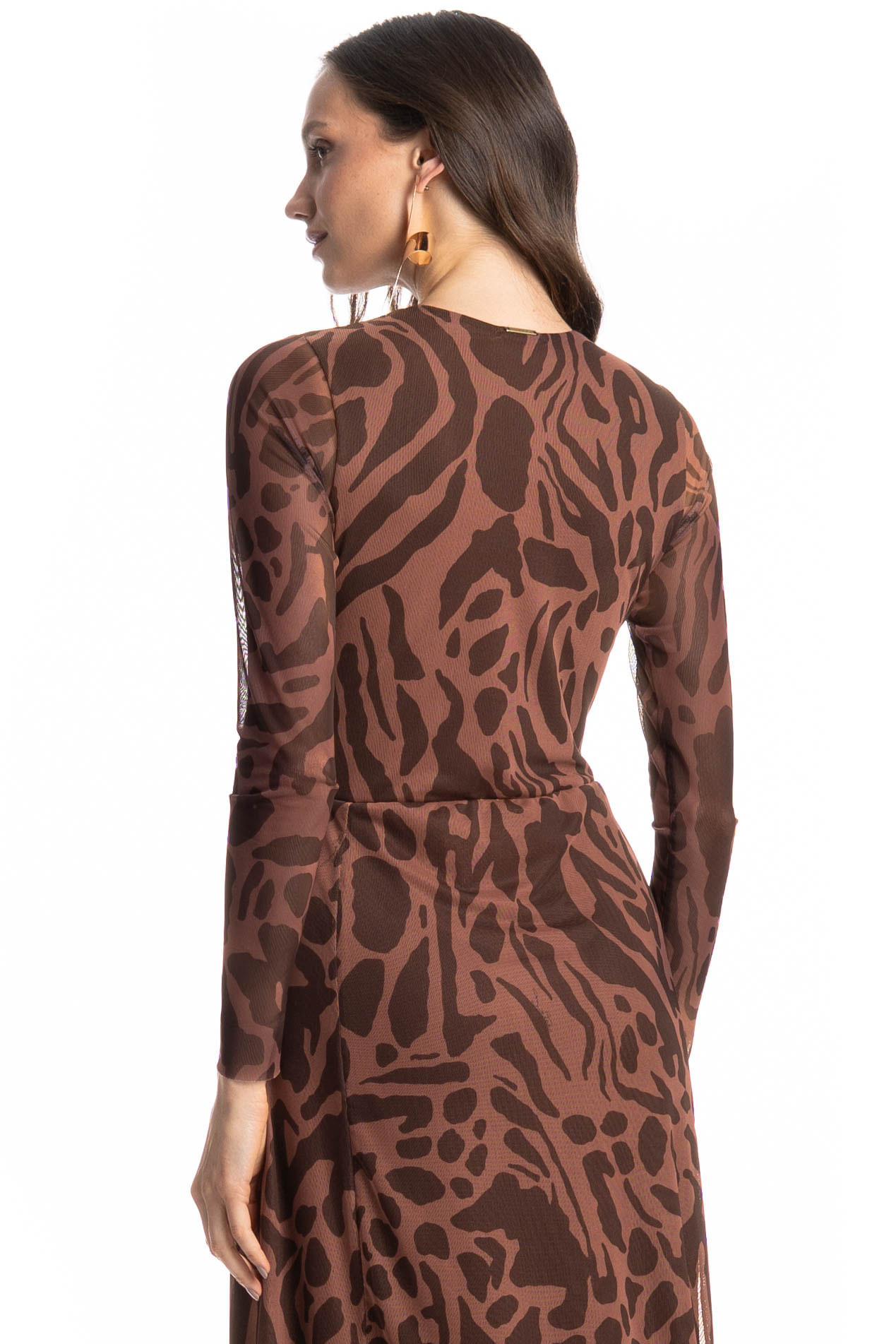 Vestido De Tule Com Manga Longa Colinas - Imagem 4 - Mobile