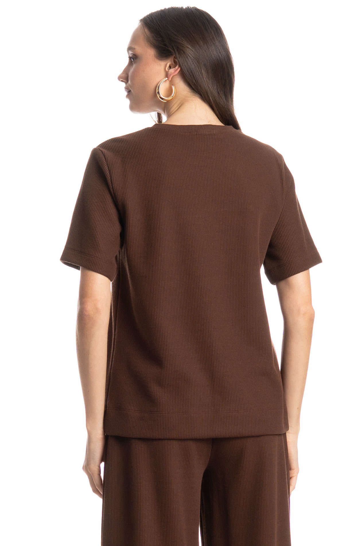 Blusa Feminina Giulia Marrom - Imagem 2