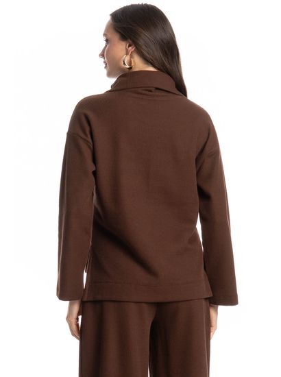 Blusa Feminina Gola Alta Giulia - Imagem 2 - Desktop