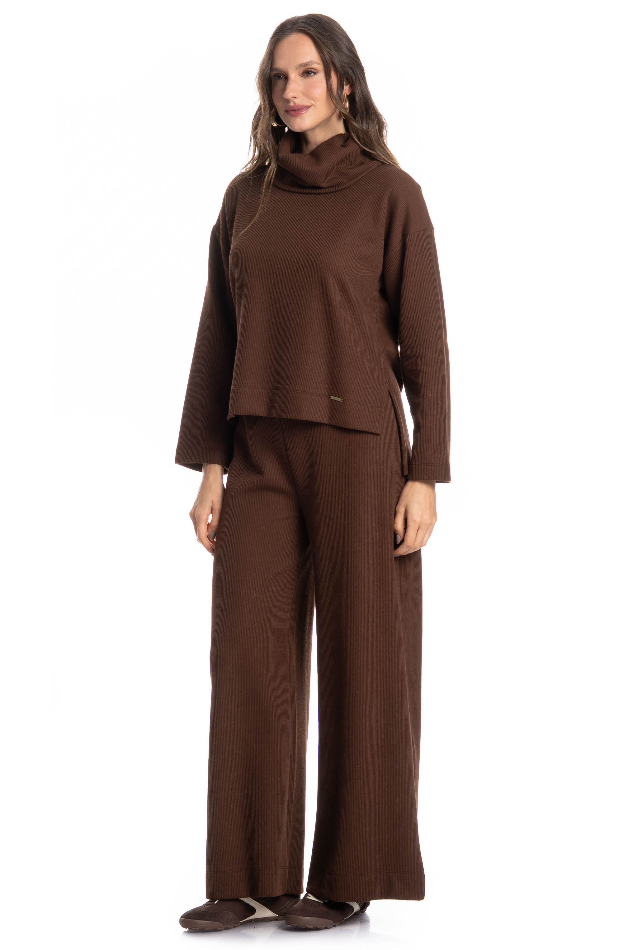 Blusa Feminina Gola Alta Giulia - Imagem 3 - Mobile