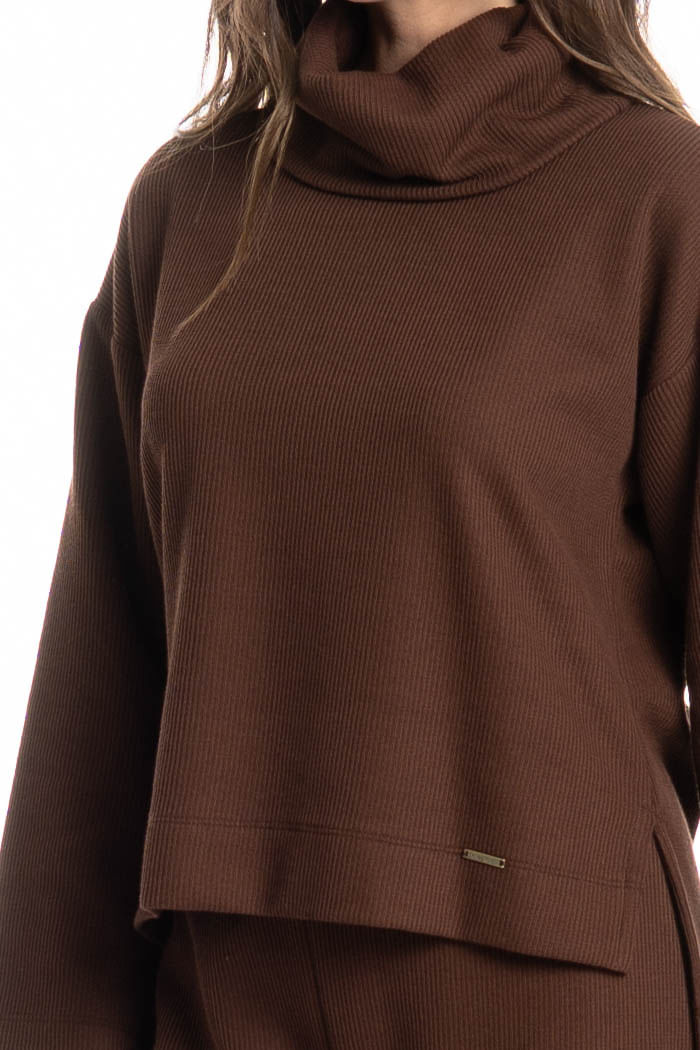 Blusa Feminina Gola Alta Giulia - Imagem 5 - Mobile