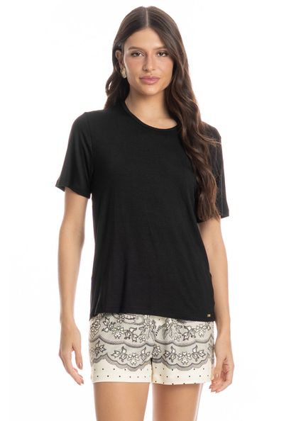 Pijama Curto Feminino Chiara Branco - Imagem 1