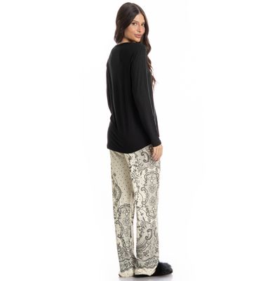 Pijama Feminino Longo Chiara - Imagem 2 - Mobile