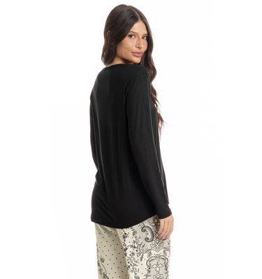 Pijama Feminino Longo Chiara - Imagem 4 - Mobile