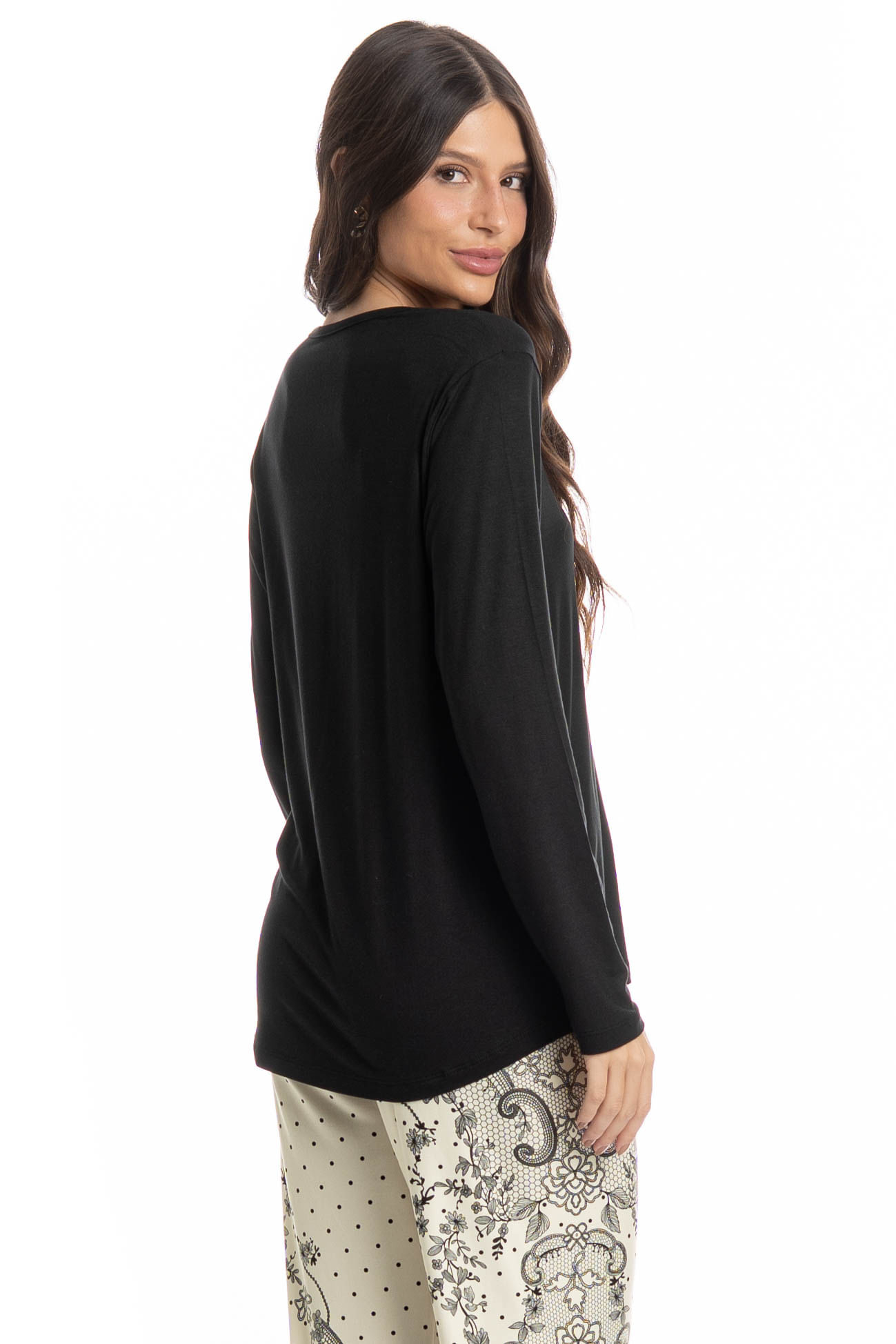 Pijama Feminino Longo Chiara - Imagem 4 - Mobile