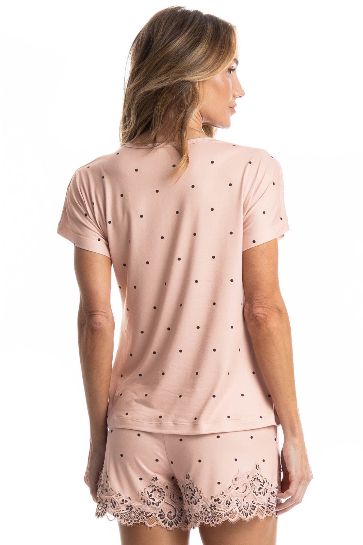 Pijama Curto Laura Rosa-3 - Imagem 2
