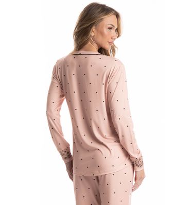Pijama Feminino Longo Laura - Imagem 2 - Mobile