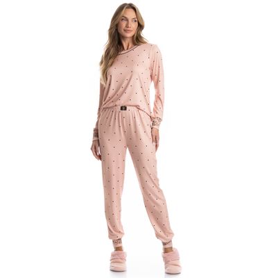 Pijama Feminino Longo Laura - Imagem 3 - Mobile