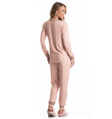 Pijama Feminino Longo Laura - Imagem 4 - Mobile