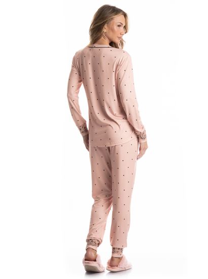Pijama Feminino Longo Laura - Imagem 4 - Desktop