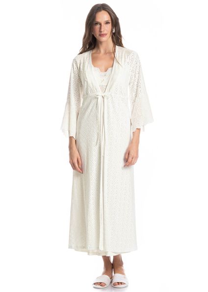 Robe Feminino Longo Lótus Branco - Imagem 1