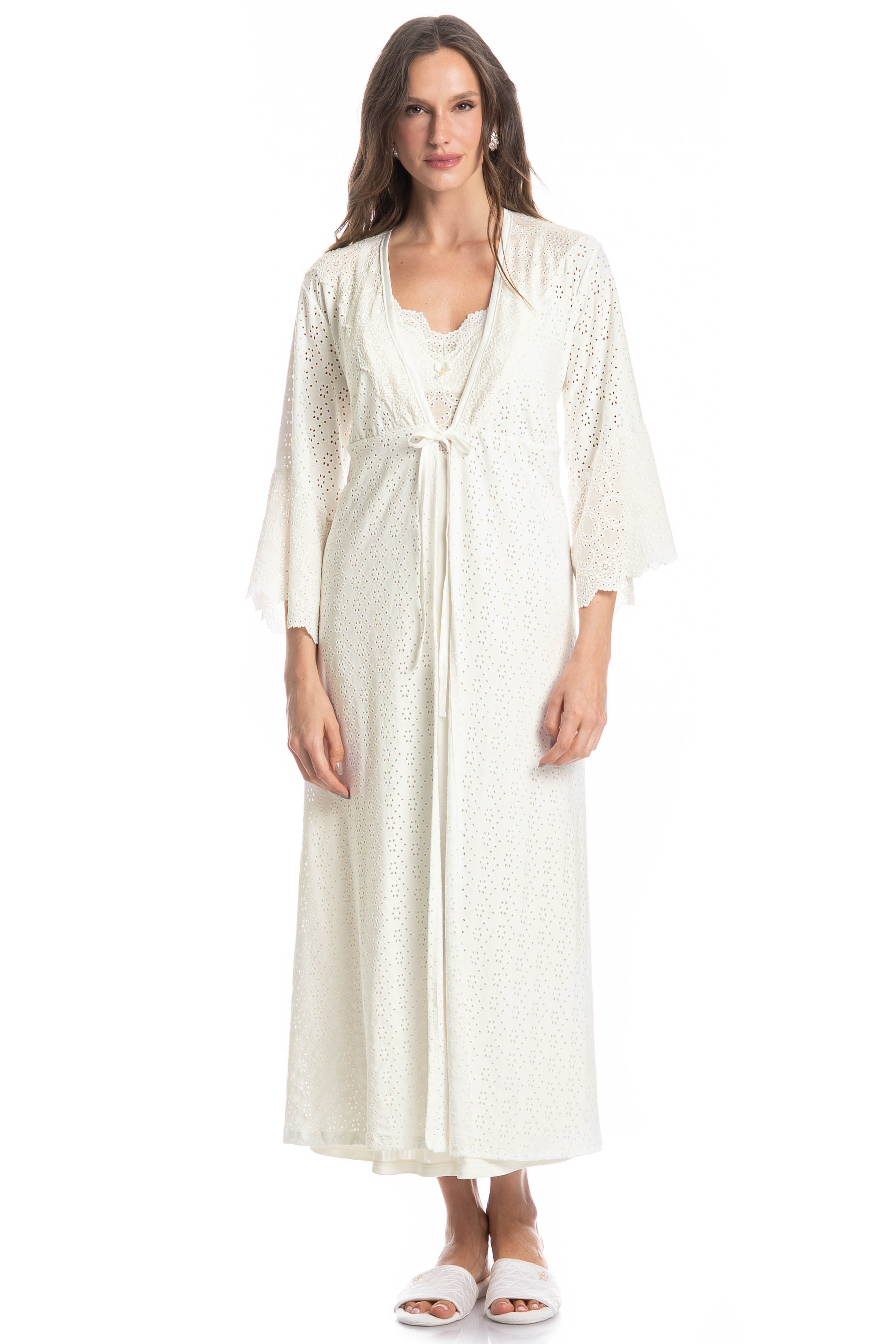 Robe Feminino Longo Lótus Branco - Imagem 1