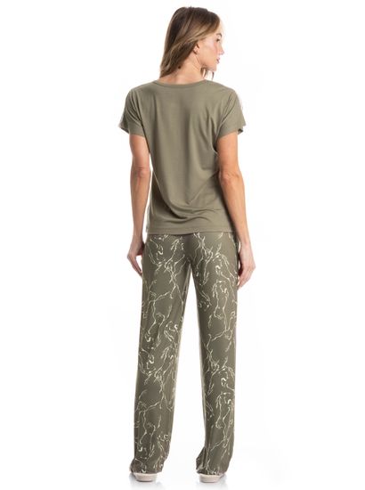 Pijama Feminino Longo Manga Curta Ártemis - Imagem 2 - Desktop