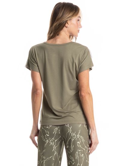 Pijama Feminino Longo Manga Curta Ártemis - Imagem 4 - Desktop