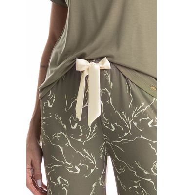 Pijama Feminino Longo Manga Curta Ártemis - Imagem 5 - Mobile