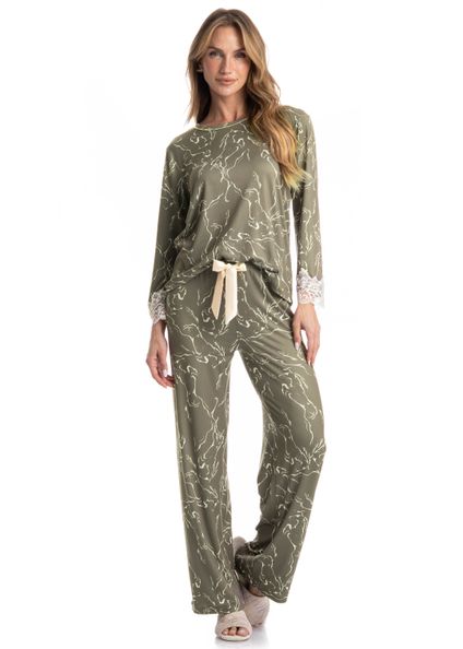 Pijama Feminino Longo Ártemis Verde - Imagem 1