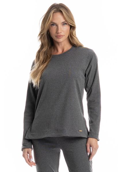 Blusa Luna Manga Longa Preto - Imagem 1