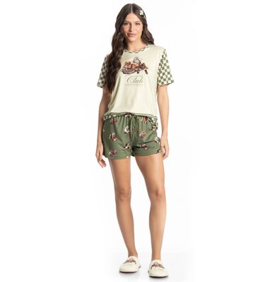 Pijama Curto Country Moka - Imagem 3 - Mobile
