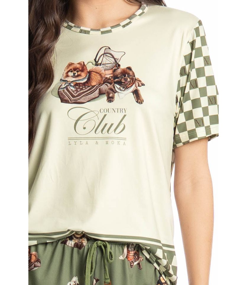 Pijama Curto Country Moka - Imagem 5 - Desktop