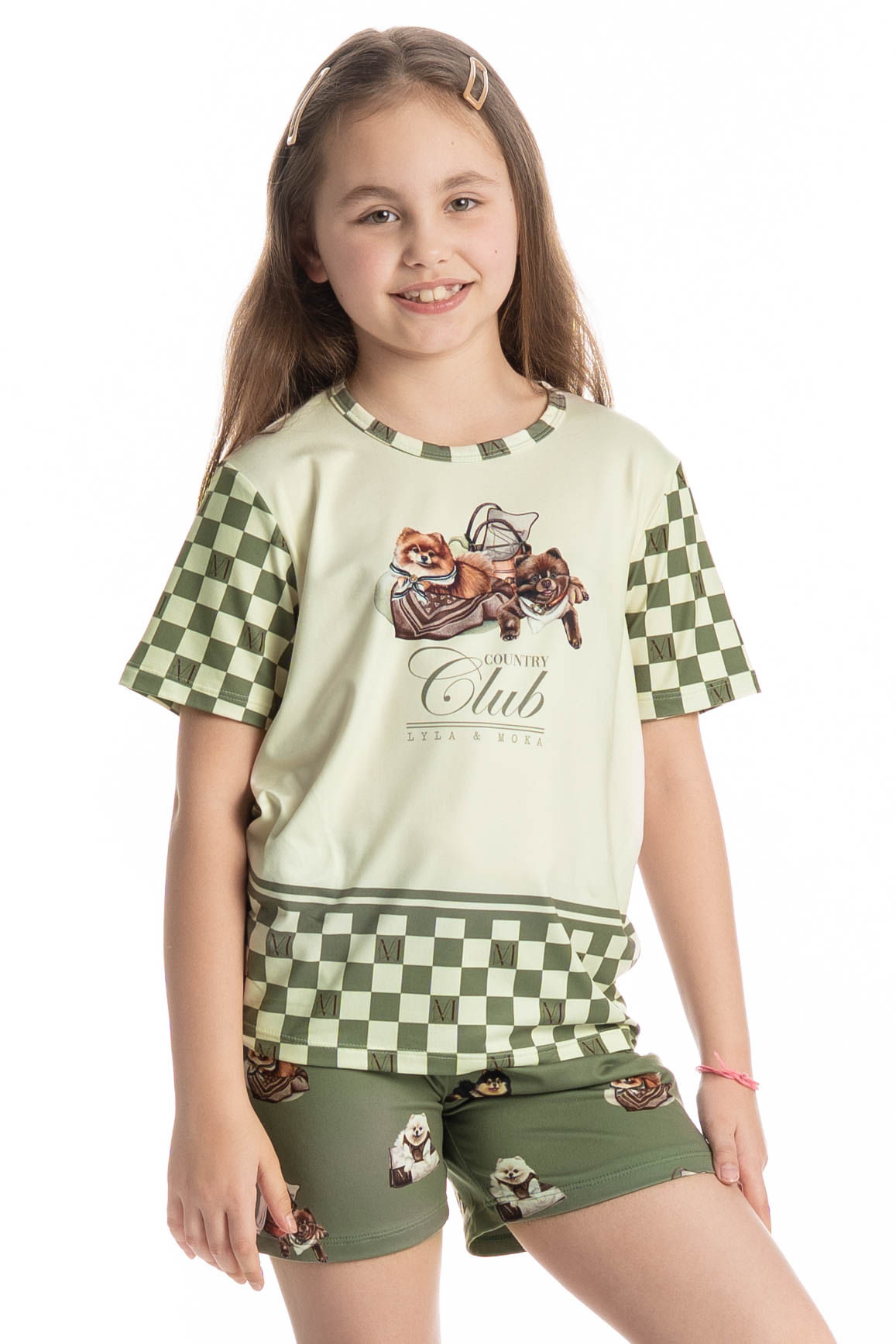 Pijama Curto Infantil Unissex Country Moka - Imagem 1 - Mobile