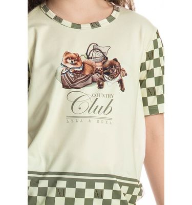 Pijama Curto Infantil Unissex Country Moka - Imagem 5 - Mobile