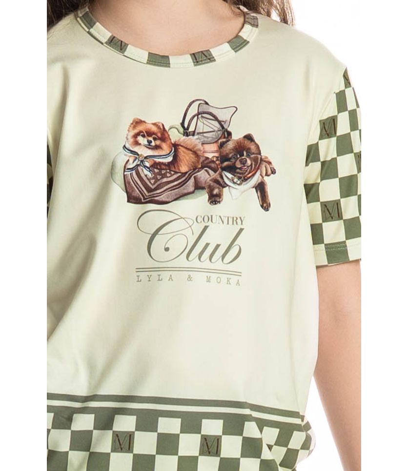 Pijama Curto Infantil Unissex Country Moka - Imagem 5 - Desktop