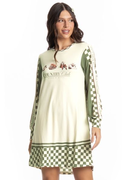 Camisão Manga Longa Country Moka Verde - Imagem 1