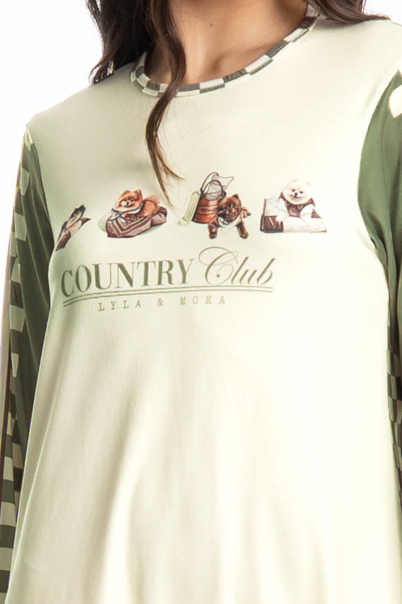 Camisão Manga Longa Country Moka - Imagem 5 - Mobile