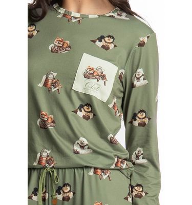 Pijama Longo Feminino Country Moka - Imagem 5 - Mobile