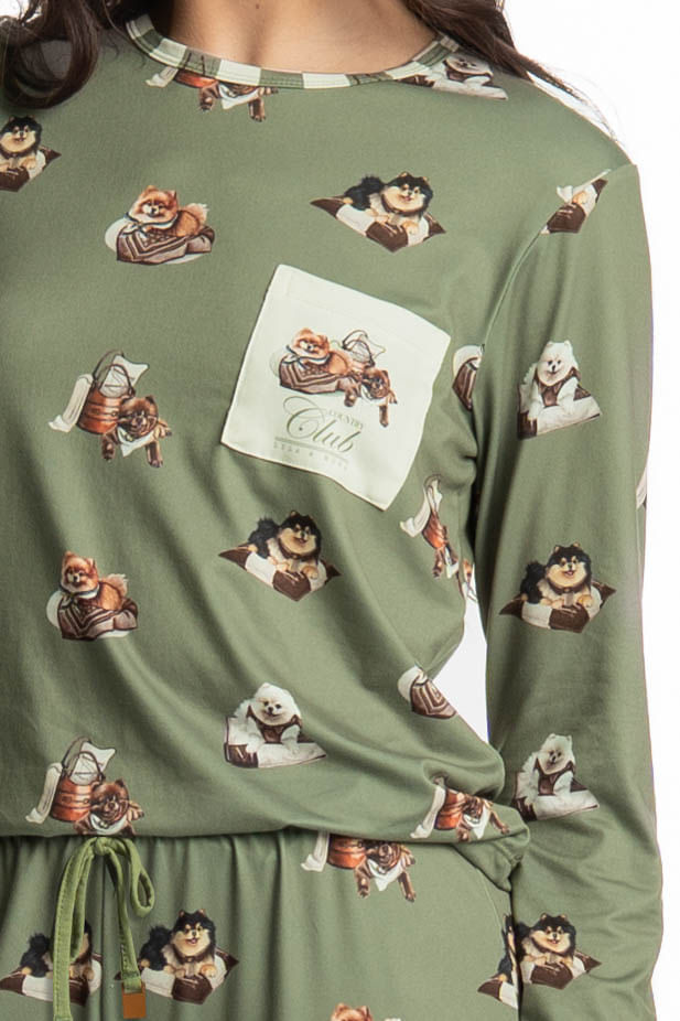 Pijama Longo Feminino Country Moka - Imagem 5 - Mobile