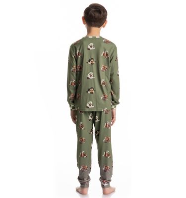 Pijama Longo Infantil Unissex Country Moka - Imagem 2 - Mobile