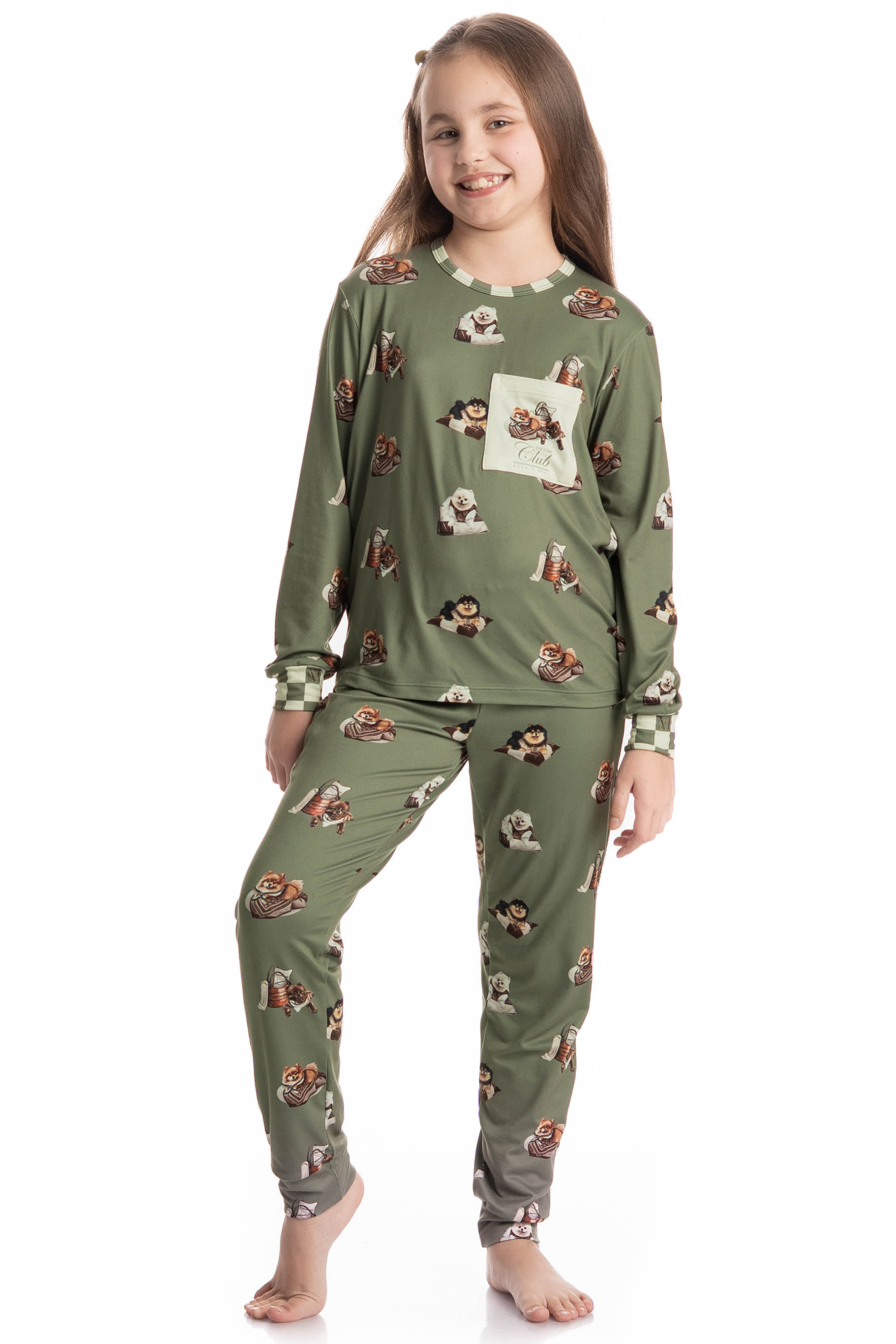 Pijama Longo Infantil Unissex Country Moka - Imagem 3 - Mobile
