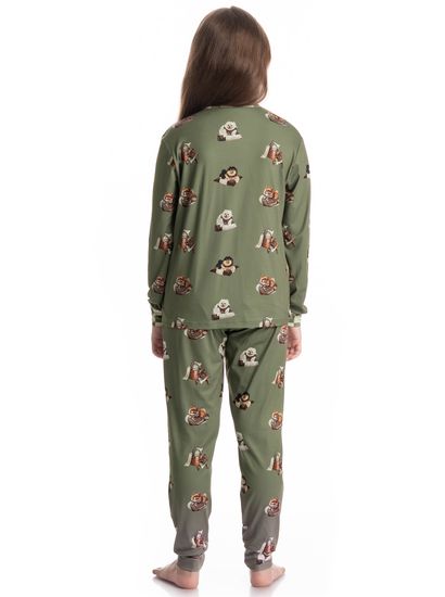 Pijama Longo Infantil Unissex Country Moka - Imagem 4 - Desktop