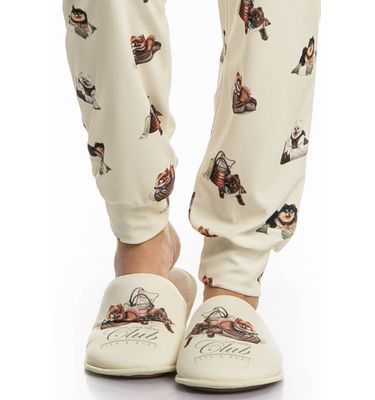 Pijama Longo Velvet Country Moka - Imagem 5 - Mobile