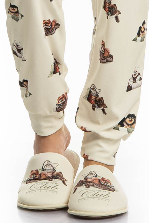 Pijama Longo Velvet Country Moka - Imagem 5 - Mobile