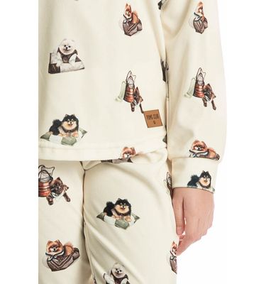 Pijama Longo Infantil Unissex Velvet Country Moka - Imagem 5 - Mobile