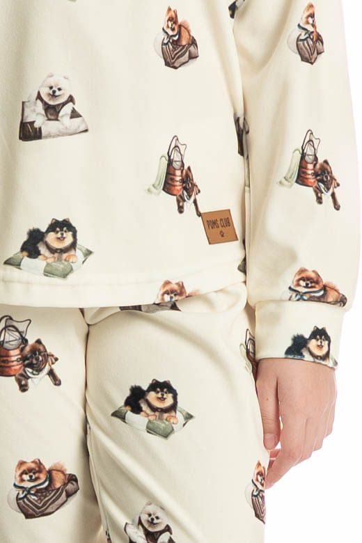 Pijama Longo Infantil Unissex Velvet Country Moka - Imagem 5 - Mobile
